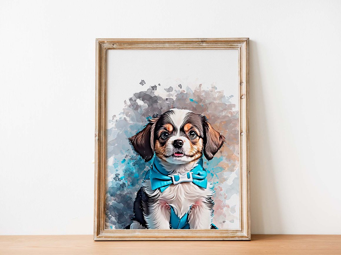 puppy photo to colorful abstract painting 14 688
