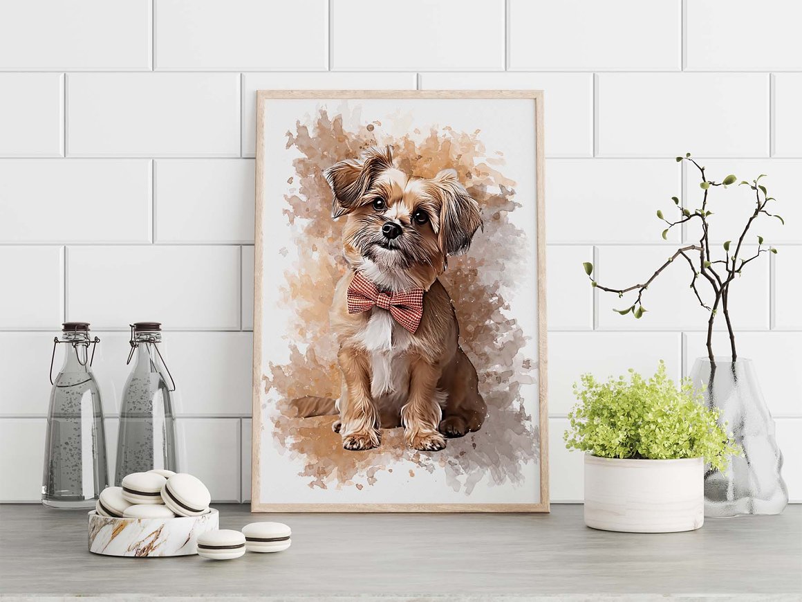 puppy photo to colorful abstract painting 15 190