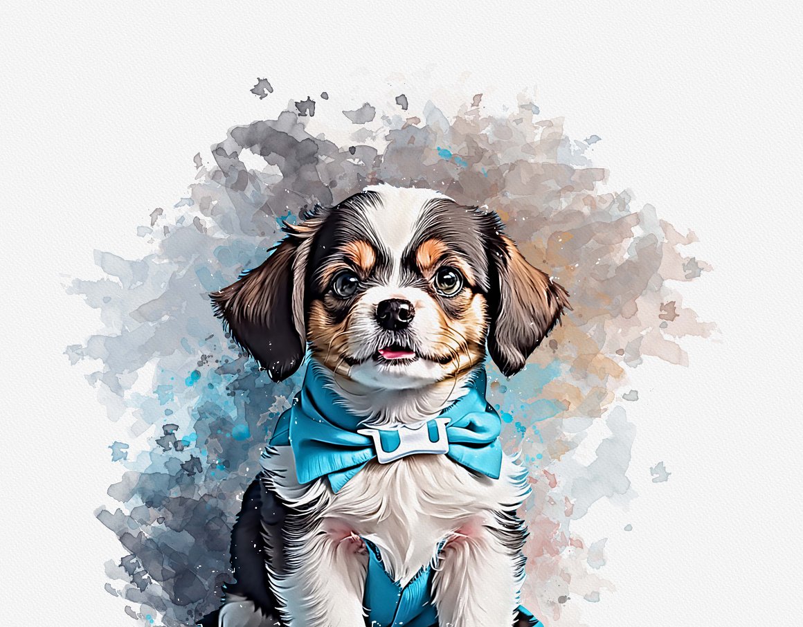 puppy photo to painting 16 561