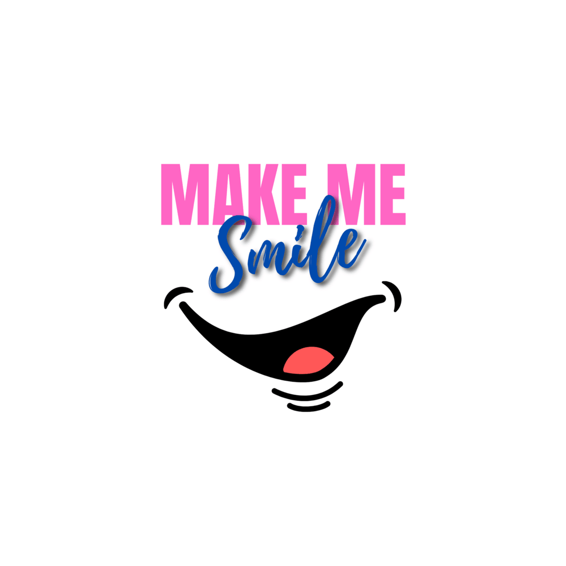 red and black simple make me smile t shirt 888
