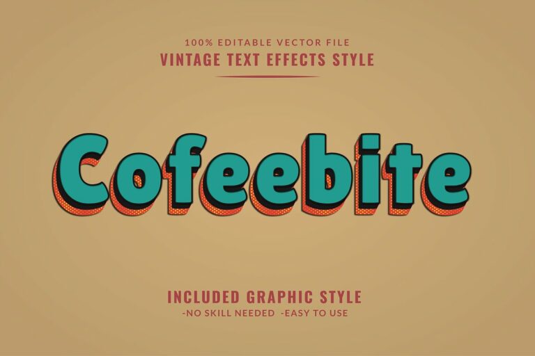 Retro Editable Text Effect - MasterBundles