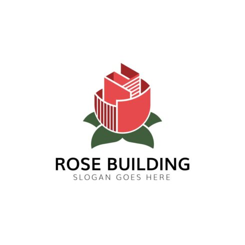 Professional Rose house vector logo design cover image.
