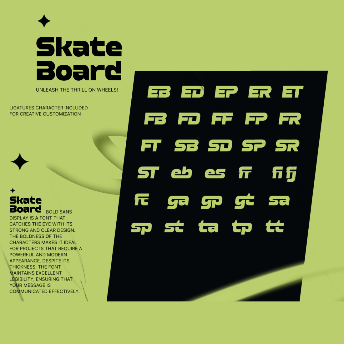 SkateBoard - Bold Sans Display Font preview image.