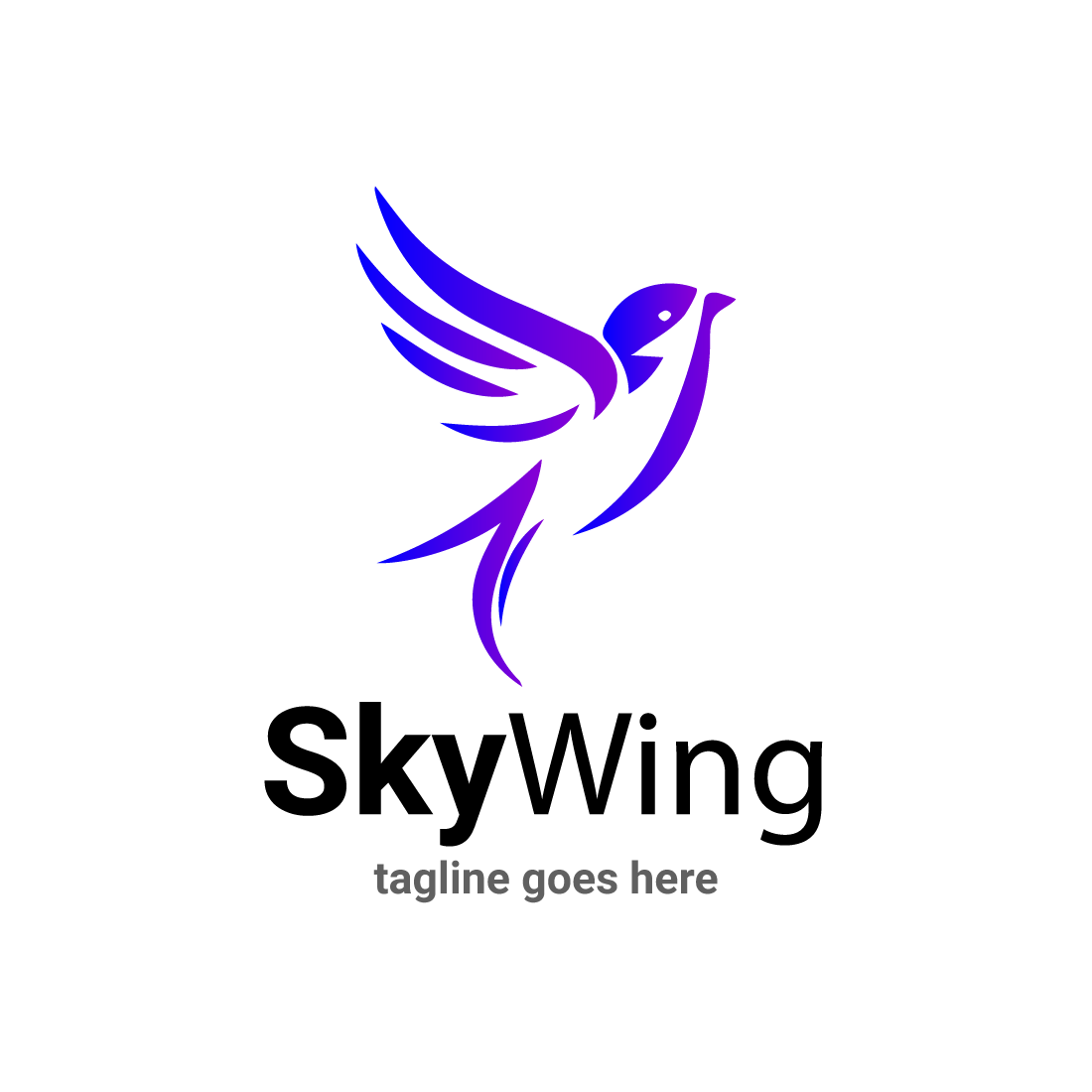 Sky wing logo , bird logo cover image.