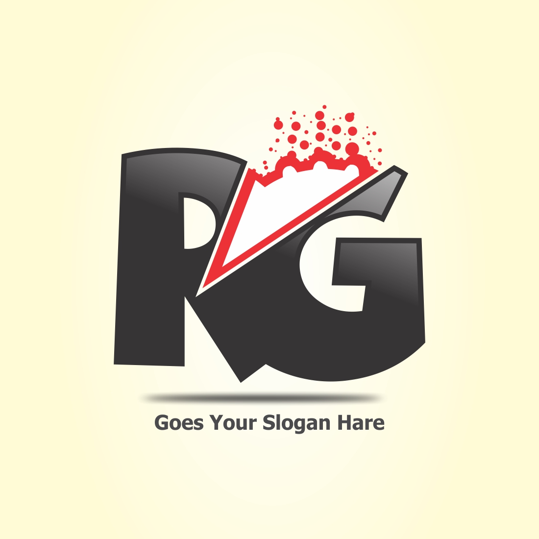 RG letter logo Template preview image.