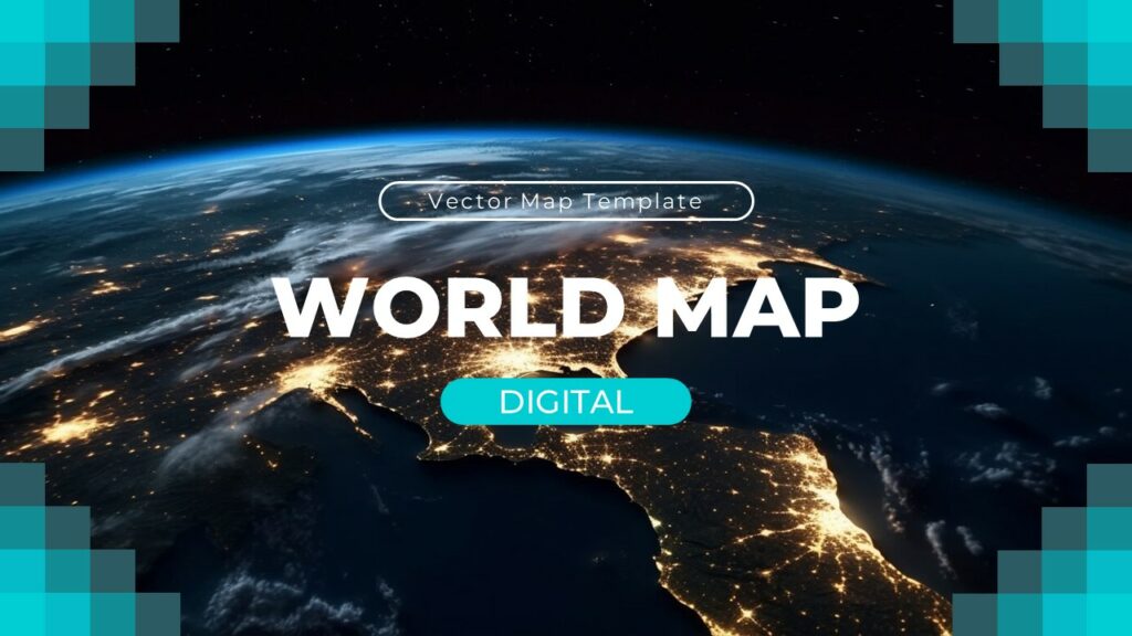World Map Editable PowerPoint Template - MasterBundles