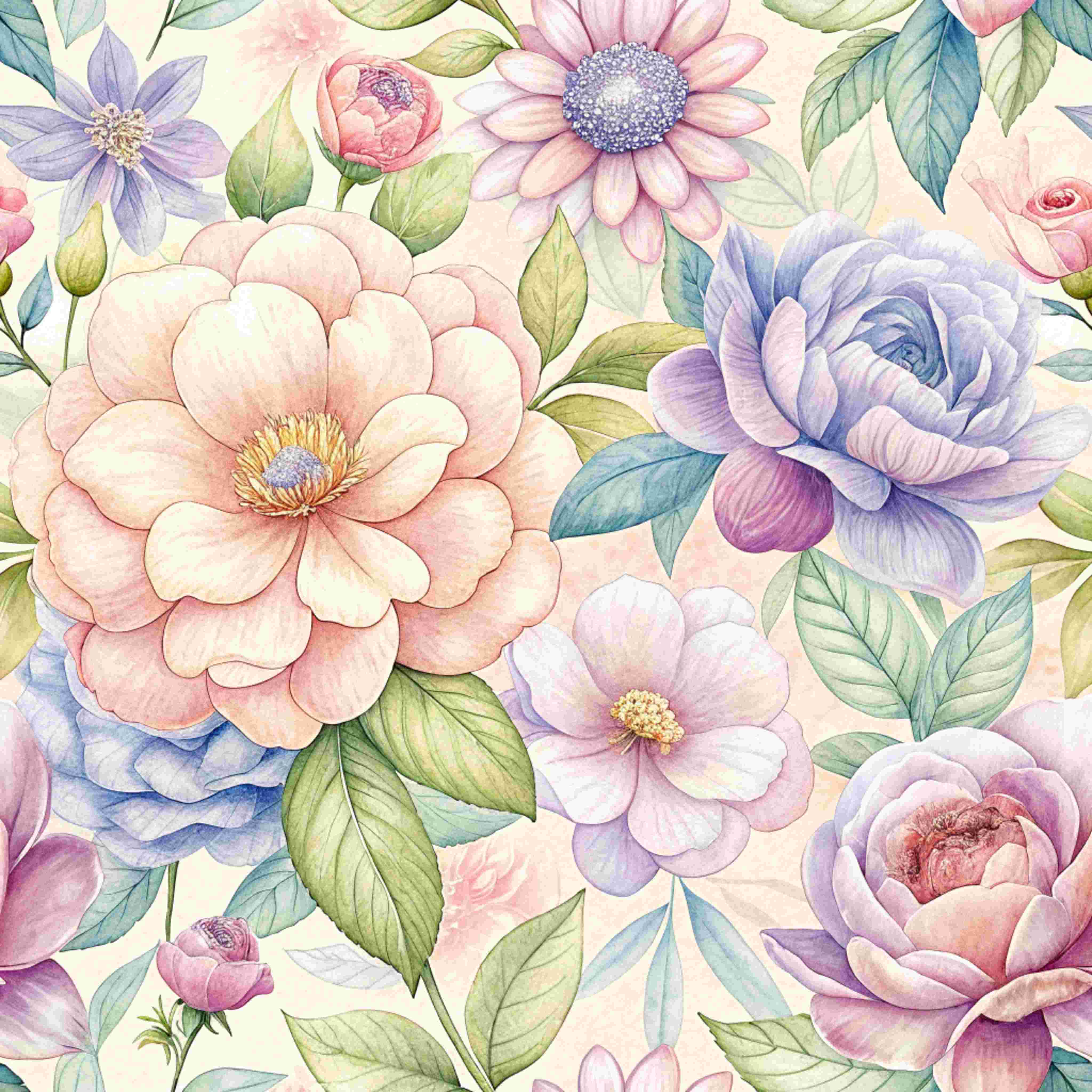 soft pastel florals pattern 5 result 580