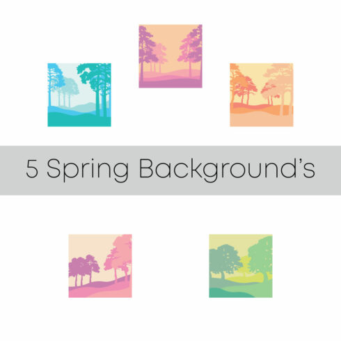 5 Spring Backgrounds cover image.