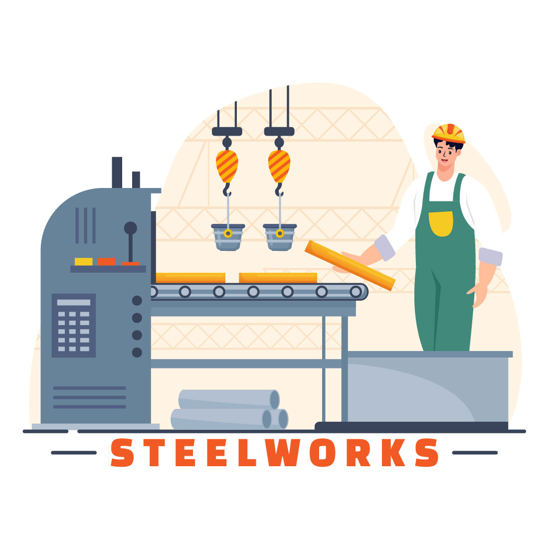 10 Steelworks Illustration preview image.