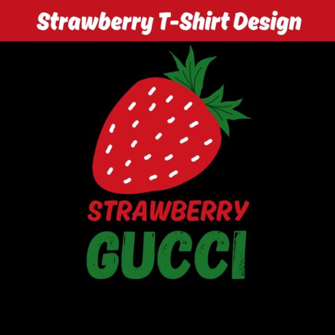 Strawberry T-Shirt Design cover image.