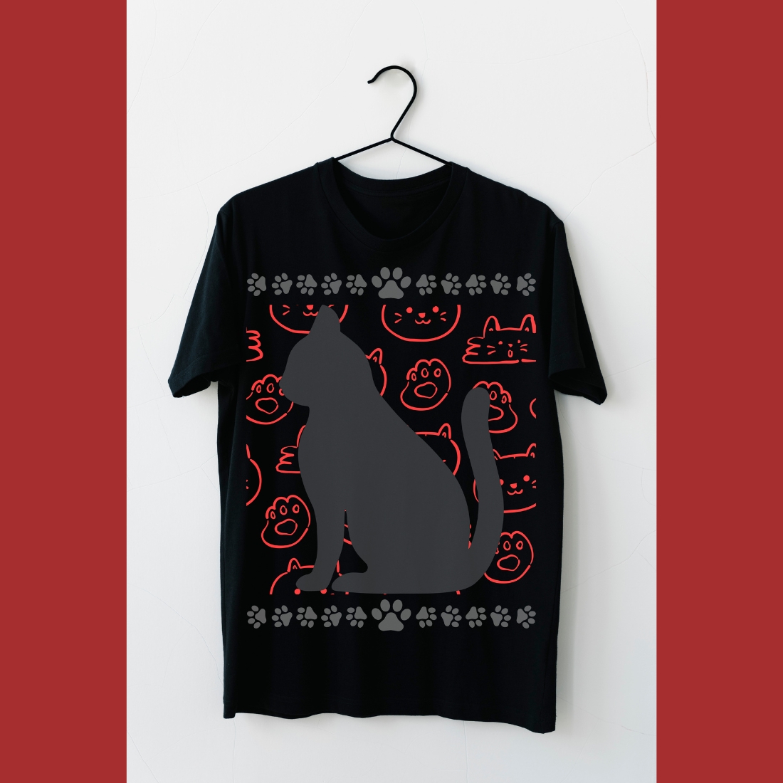 Cat Design T-Shirt preview image.