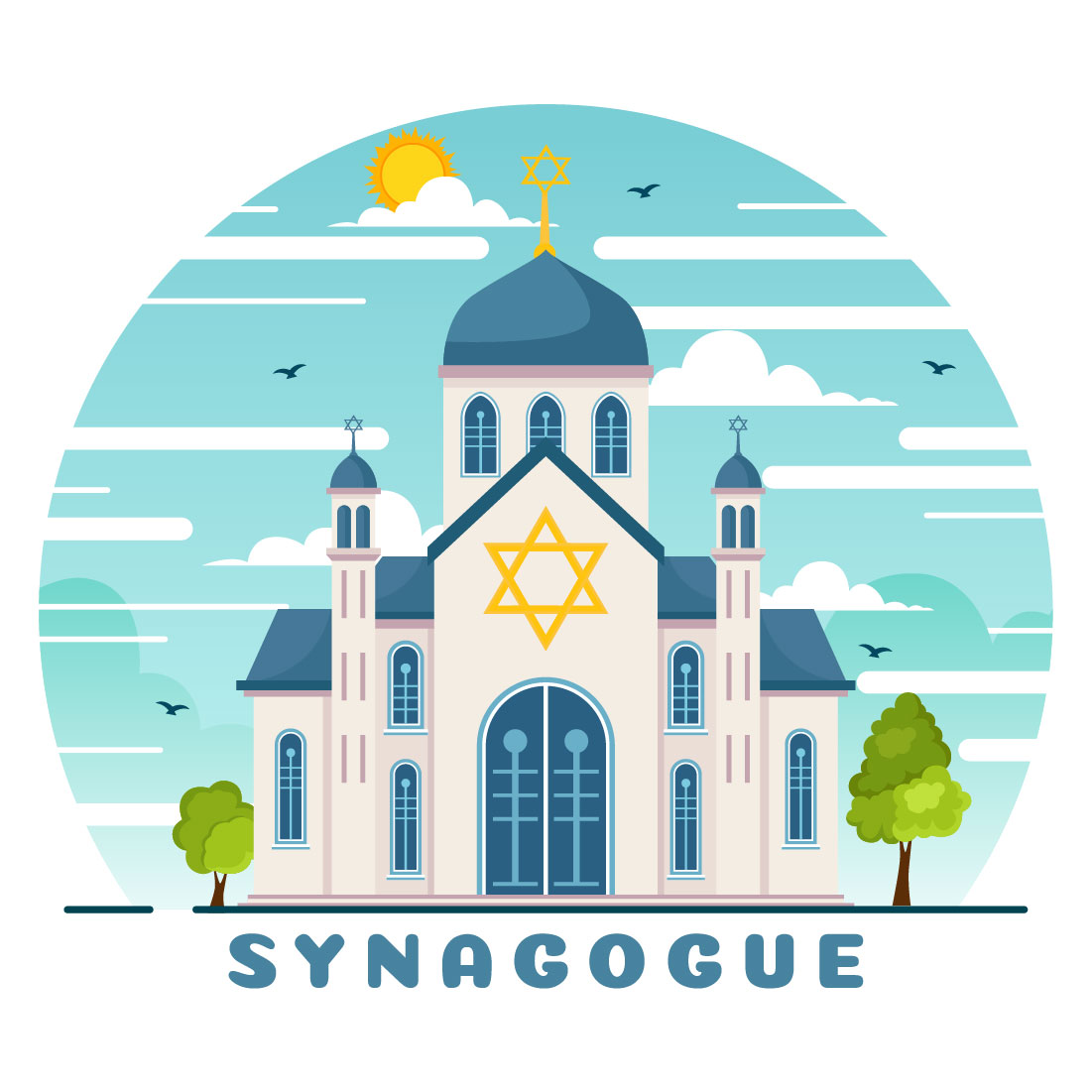 10 Synagogue Building Illustration cover image.