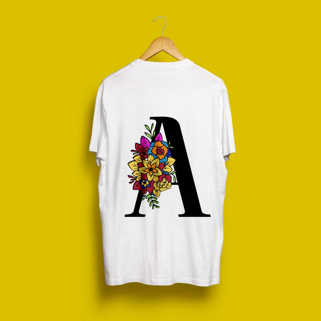 Flower T Shirt Designs Bundle LETTER A cover image.