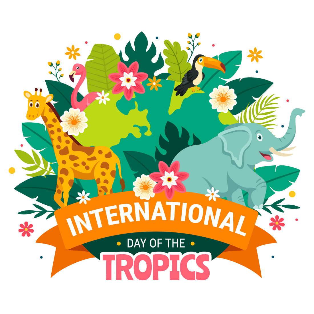 12 Day of the Tropics Illustration preview image.