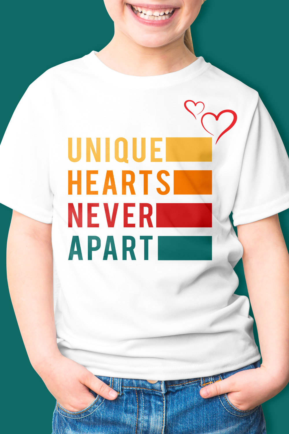 Unique hearts never apart tshirt design pinterest preview image.
