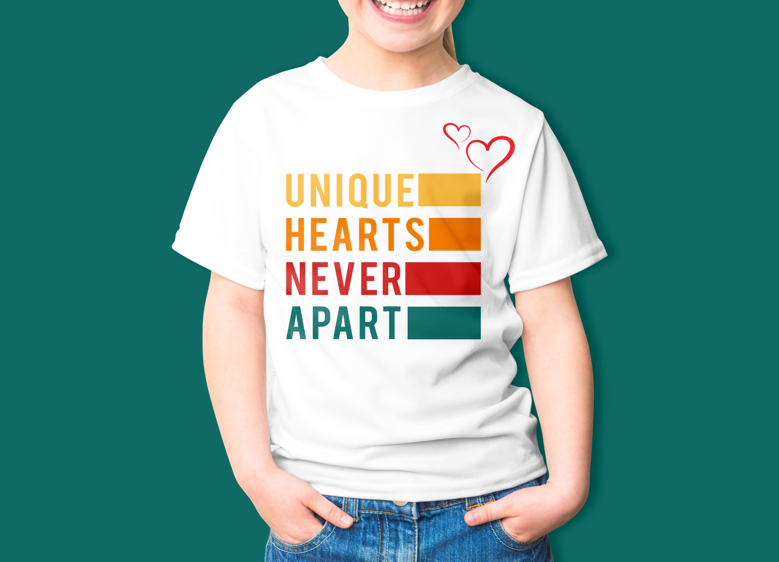 unique hearts never apart tshirt design 364