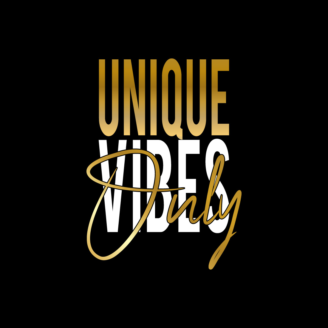 Unique vibes only tshirt design preview image.