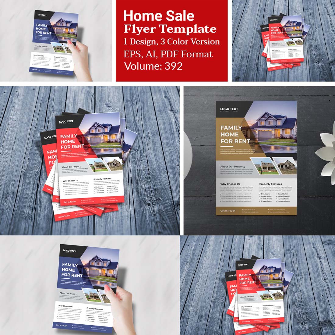 Real Estate Flyer Design For Home cover image.