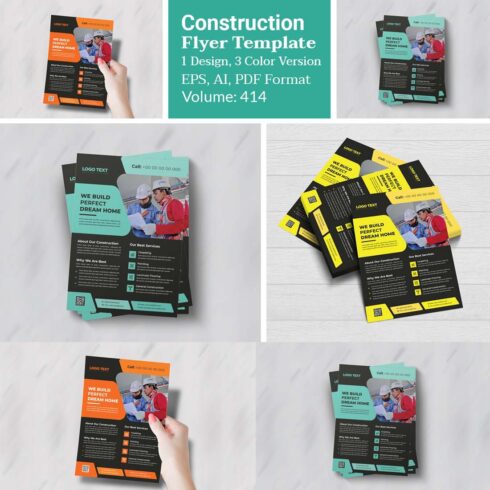 Construction Flyer Design cover image.