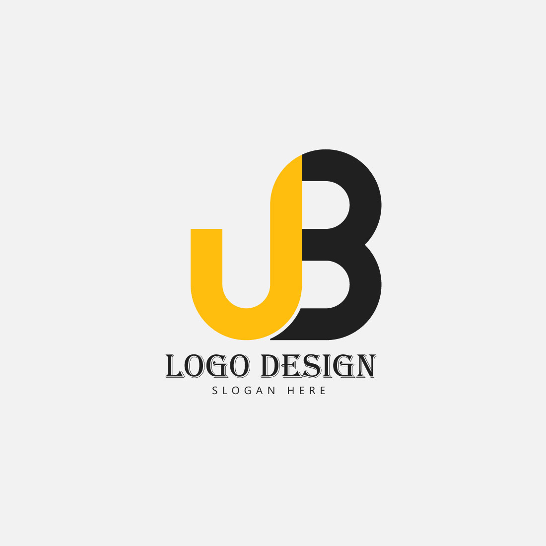letter logo alphabet UB design vector templat cover image.