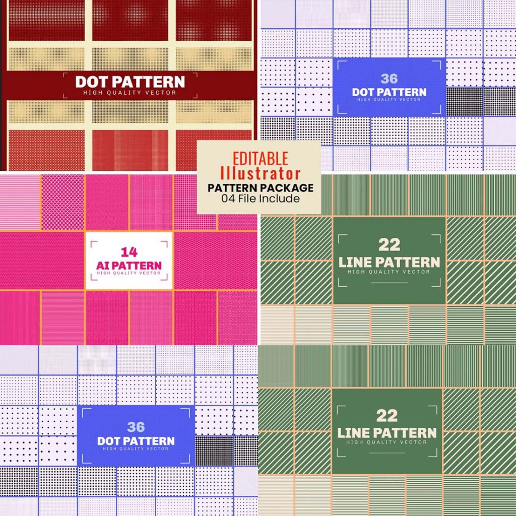 Vector Editable Pattern Design - MasterBundles
