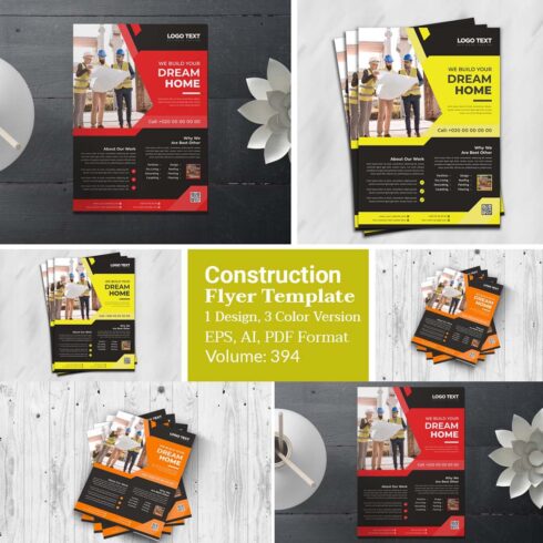 Creative Construction Flyer Design cover image.