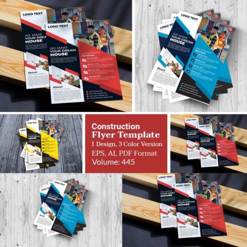 Construction Flyer Templates cover image.