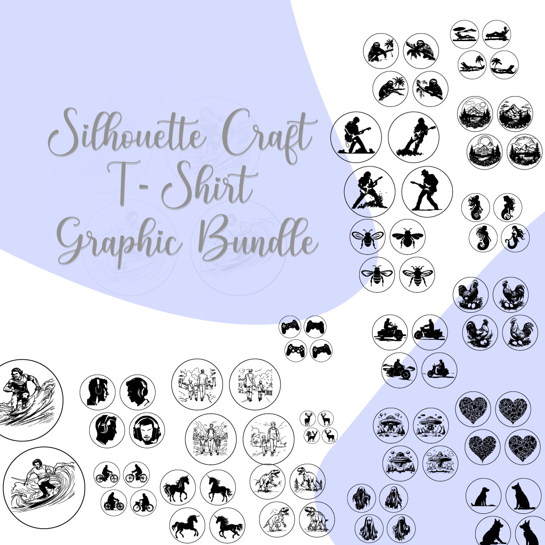 Silhouette Craft T-Shirt Graphic Bundle cover image.