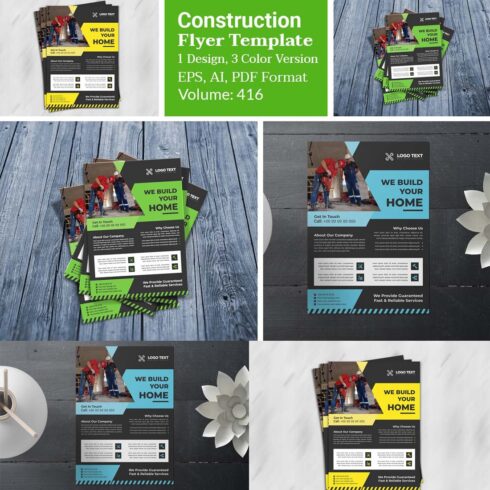 Construction Flyer Template cover image.