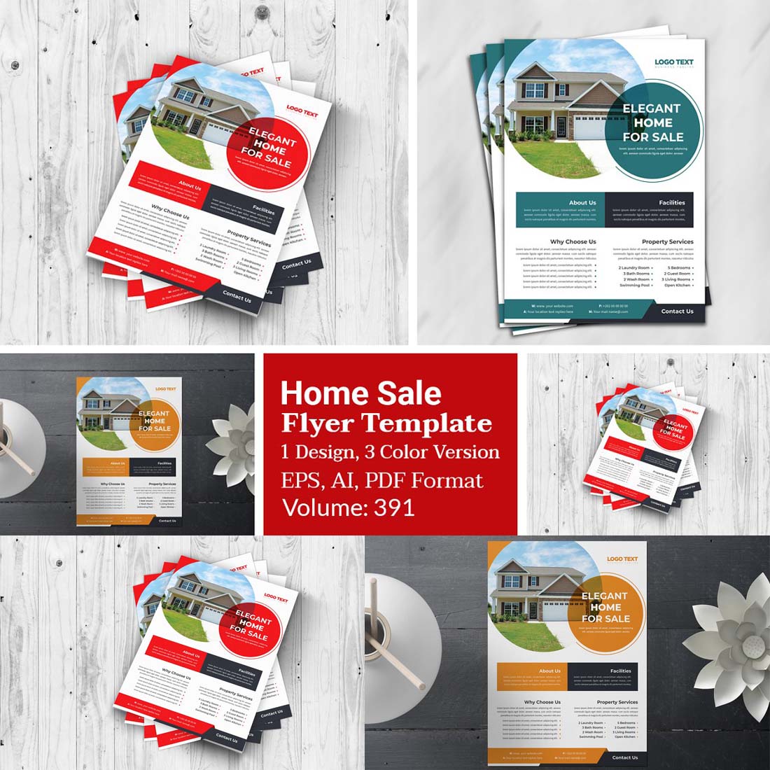 Home Real Estate Flyer Design cover image.