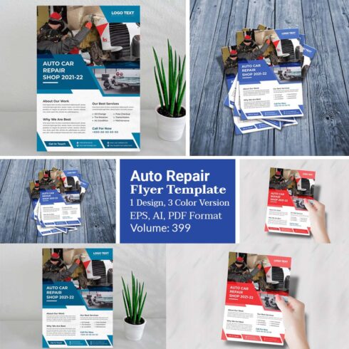 Car Repair Flyer Template cover image.