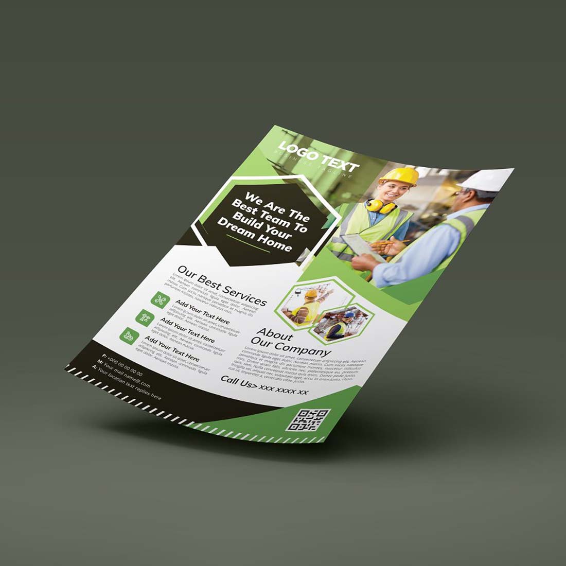 Business Construction Flyer Design preview image.