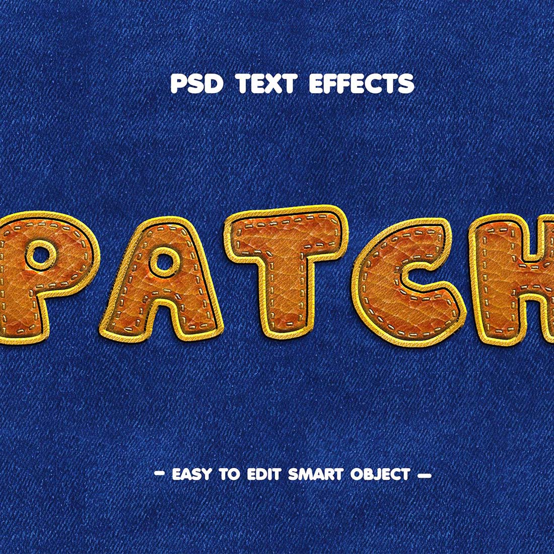 Editable Leather Text Effect Bundle preview image.