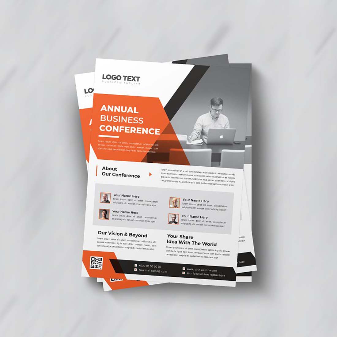 Business Conference Flyer Design Template preview image.