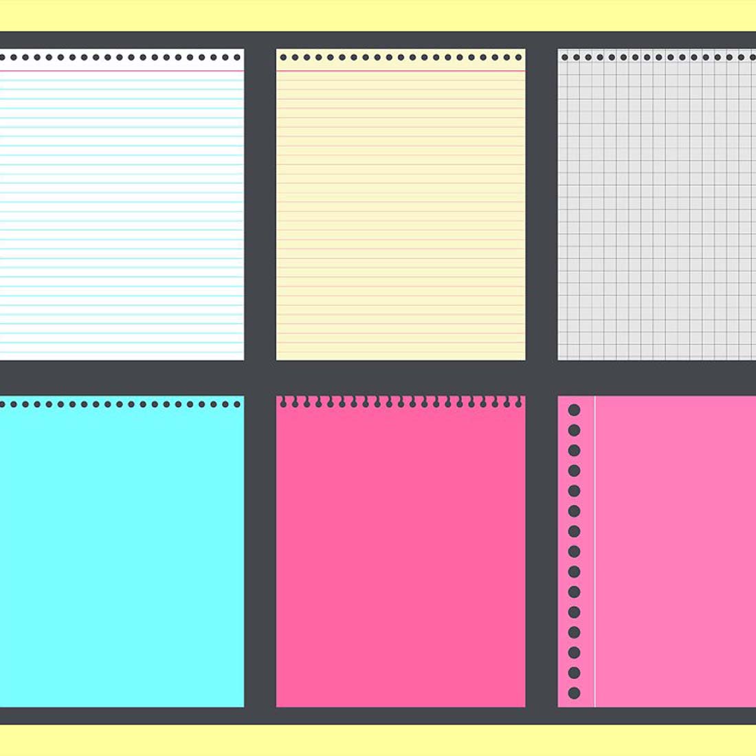 Vector Editable Note Book Design preview image.