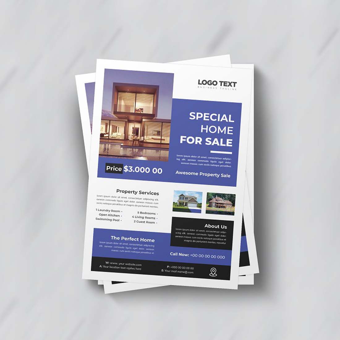 Modern Real Estate Flyer preview image.
