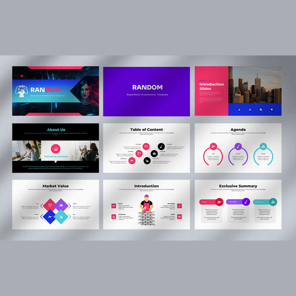 Random Hero PowerPoint Presentation Template - MasterBundles