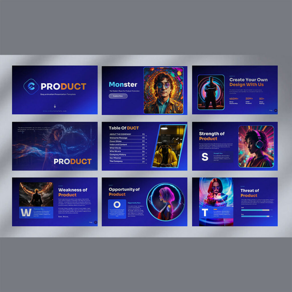 Product Monster Keynote Presentation Template - MasterBundles