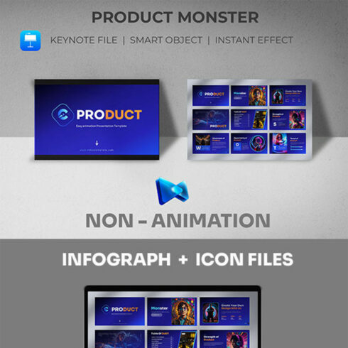 Product Monster Keynote Presentation Template cover image.