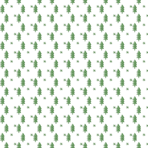 Seamless pattern of green trees cover image.