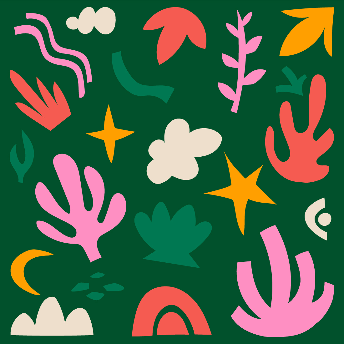 Vector Flat Design Matisse Style Illustration 2 preview image.