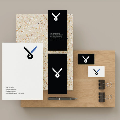 VJ or V Letter Logo Template-Brand Identity cover image.