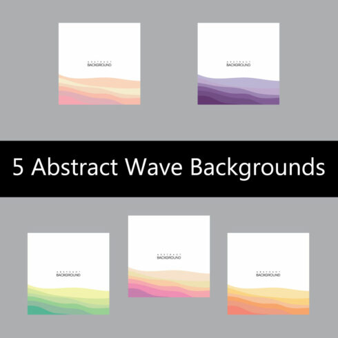 5 Abstract Wave Backgrounds cover image.