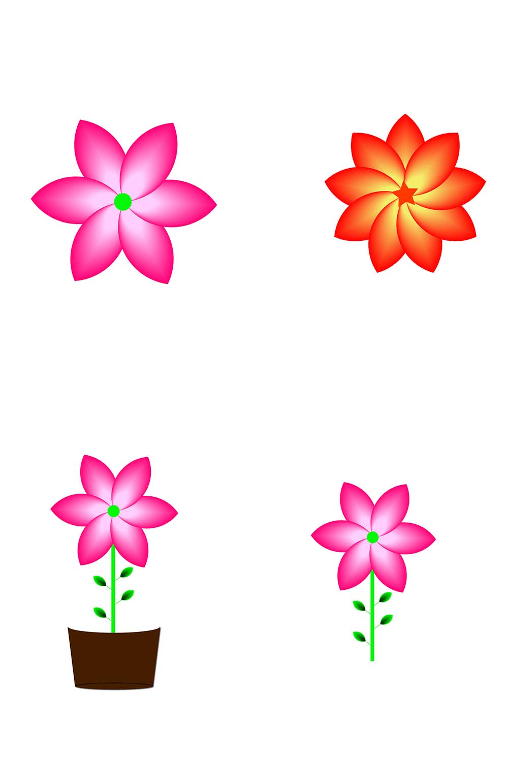 flower bundle vector  vector flowers in illustrator pinterest preview image.