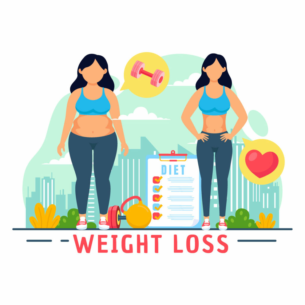 12 Weight Loss Illustration Masterbundles