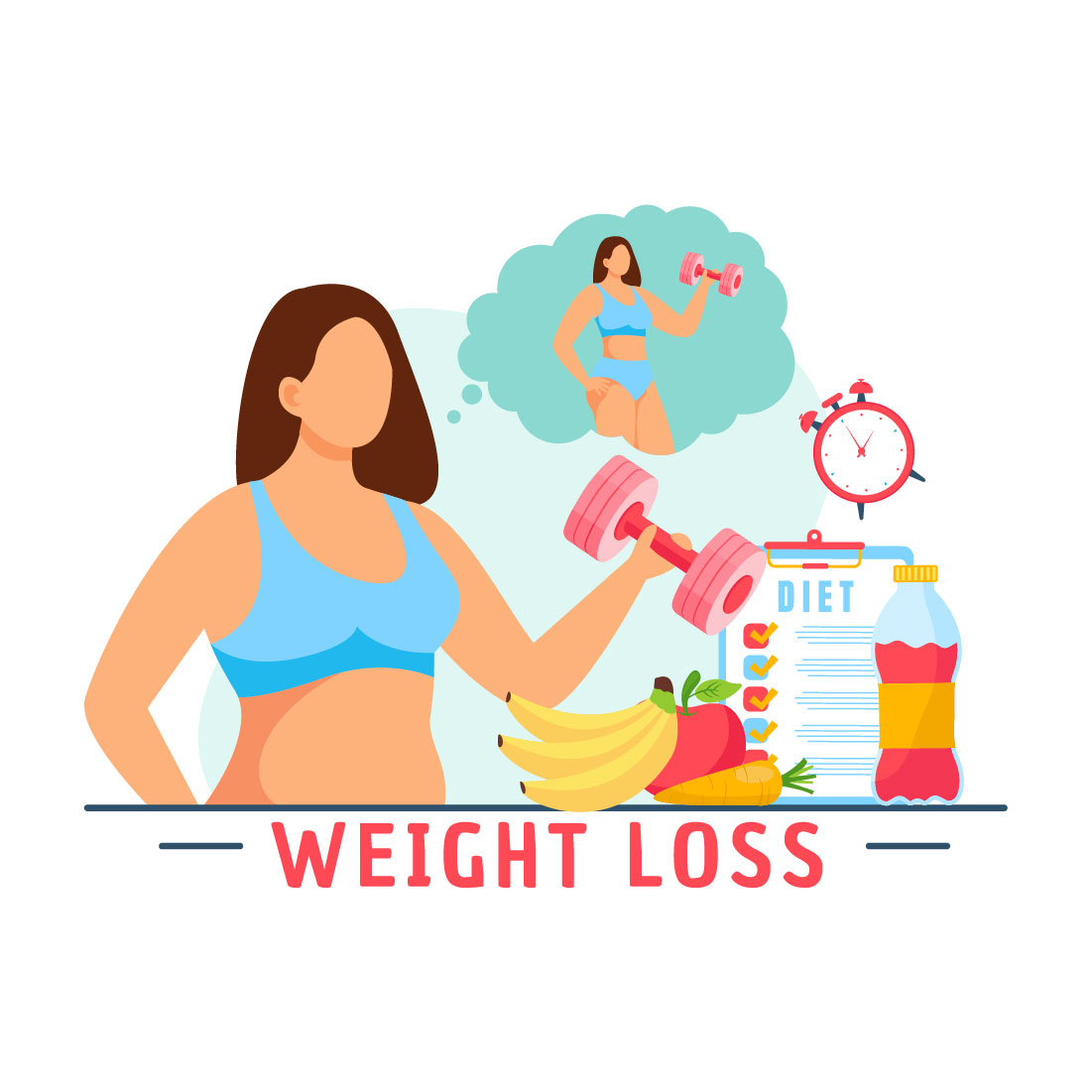 12 Weight Loss Illustration preview image.