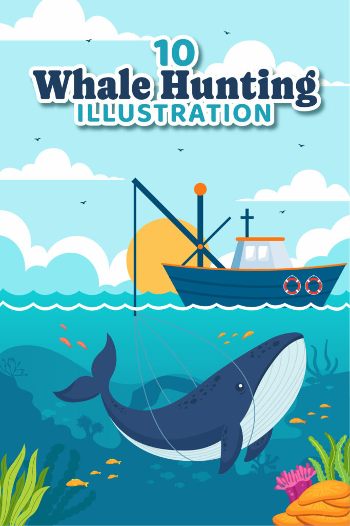 Whale Hunting Patterns 10 Whale Hunting Illustration - MasterBundles