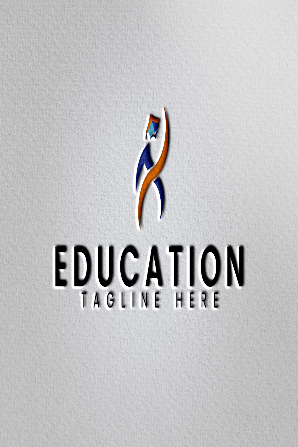 Educational logo pinterest preview image.