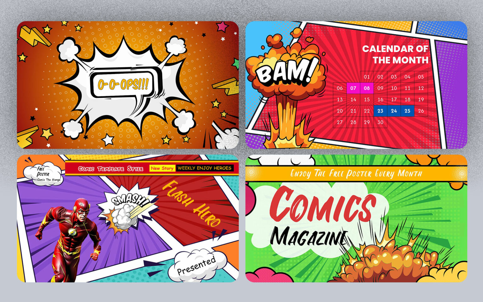 Comic Style Urban PowerPoint Presentation Template - MasterBundles