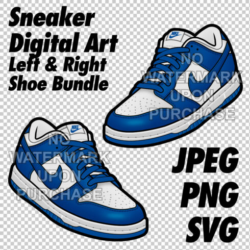 Dunk Low Kentucky JPEG PNG SVG right & left shoe bundle cover image.
